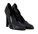 Tacchi in cristallo nero CINDERELLA Dolce & Gabbana-EU37/US6.5