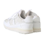 Sneakers in pelle con pizzo floreale bianco D&G-EU41/US10.5