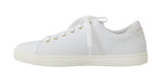 Sneakers in pelle bianca con cuore rosso oro D&G-EU35/US4.5