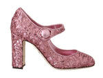 Scarpe Mary Janes con paillettes rosa Dolce & Gabbana-EU36.5/US6