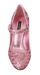 Scarpe Mary Janes con paillettes rosa Dolce & Gabbana-EU36.5/US6