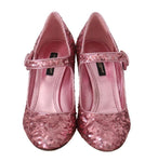 Scarpe Mary Janes con paillettes rosa Dolce & Gabbana-EU36.5/US6