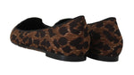 Ballerine leopardate in cotone marrone Dolce & Gabbana-EU37/US6.5