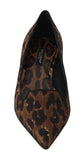 Ballerine leopardate in cotone marrone Dolce & Gabbana-EU37/US6.5