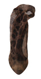 Stivaletti in tulle leopardato marrone Dolce & Gabbana-EU39/US8.5