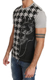 T-shirt con stampa motivo tigre in cotone grigio Versace Jeans-IT44-XS