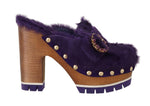 Sabot in cristallo viola Xiangao Dolce & Gabbana-EU39/US8.5