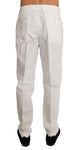 Pantaloni casual in cotone bianco Dolce & Gabbana-W36