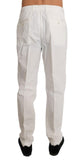 Pantaloni casual in cotone bianco Dolce & Gabbana-W36