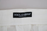 Pantaloni casual in cotone bianco Dolce & Gabbana-W36