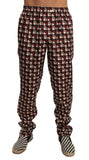 Pantaloni in seta beige bordeaux Lounge Dolce & Gabbana-IT48 - L