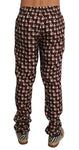 Pantaloni in seta beige bordeaux Lounge Dolce & Gabbana-IT48 - L