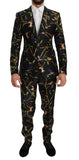 Abito da uomo nero slim fit in seta SICILY Dolce & Gabbana-IT46 - S