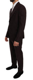 Abito slim fit in lana bordeaux a due bottoni Dolce & Gabbana-IT50 - L