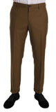 Abito slim fit doppiopetto in lana marrone Dolce & Gabbana-IT48 - M