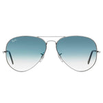 Ray-Ban Aviator Gradient RB3025 003/3F Argento lenti azzurre - 58-14