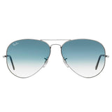 Ray-Ban Aviator Gradient RB3025 003/3F Argento lenti azzurre - 58-14