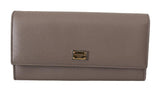 Portafoglio Pochette Continental In Pelle Dauphine D&G Beige - Beige