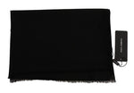 Sciarpa D&G Solid 100% lana scialle 70cm X 200cm - Colore Nero