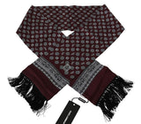 Sciarpa nappa con stampa floreale leone marrone chiaro D&G - Bordeaux