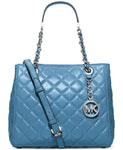 Borsa tote piccola Michael Kors Susannah North South - Colore blu