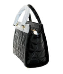 Borsa a tracolla piccola in pelle verniciata Michael Kors Vivianne - nero