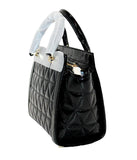 Borsa a tracolla piccola in pelle verniciata Michael Kors Vivianne - nero