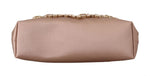 Pochette in cristallo Snakeskin di seta beige D&G VANDA - Colore beige