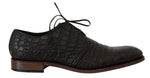 Scarpe derby in pelle con motivo marrone - Dolce & Gabbana - EU44 / US11