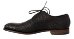 Scarpe derby in pelle con motivo marrone - Dolce & Gabbana - EU44 / US11