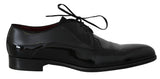 Scarpe Derby in pelle verniciata nera formale - D&G - EU44 / US11