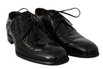 Scarpe Derby in pelle verniciata nera formale - D&G - EU44 / US11