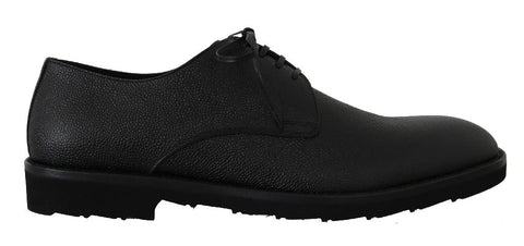 Scarpe eleganti vestito derby in pelle nero - D&G - EU39 / US6