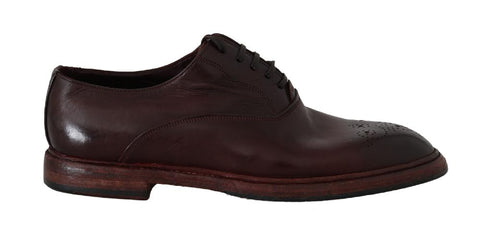 Scarpe derby Marsala in pelle bordeaux - Dolce & Gabbana - EU39 / US6