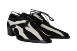 Scarpe broques in pelle zebra bianca nera - D&G - EU38 / US7.5