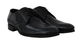 Scarpe eleganti da uomo Derby in pelle blu - D&G - EU41 / US8