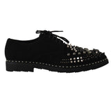 Scarpe nere Scarpe derby con borchie di cristallo - D&G - EU44 / US11