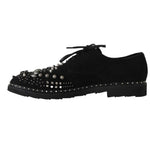 Scarpe nere Scarpe derby con borchie di cristallo - D&G - EU44 / US11