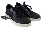 Sneakers uomo casual in pelle con logo blu - D&G - EU39 / US6