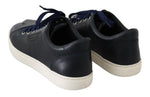 Sneakers uomo casual in pelle con logo blu - D&G - EU39 / US6