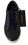 Sneakers uomo casual in pelle con logo blu - D&G - EU39 / US6