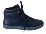 Sneakers alte da uomo in pelle blu - Dolce & Gabbana - EU41.5 / US8.5