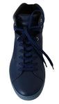 Sneakers alte da uomo in pelle blu - Dolce & Gabbana - EU41.5 / US8.5