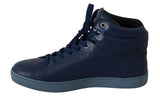 Sneakers alte da uomo in pelle blu - Dolce & Gabbana - EU41.5 / US8.5