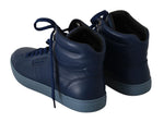 Sneakers alte da uomo in pelle blu - Dolce & Gabbana - EU41.5 / US8.5