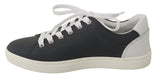 Sneakers uomo casual in pelle con logo grigio - D&G - EU39 / US6