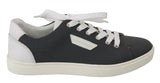 Sneakers da uomo casual in pelle con logo grigio - D&G - EU39.5 / US6.5