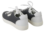 Sneakers da uomo casual in pelle con logo grigio - D&G - EU39.5 / US6.5