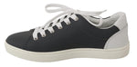 Sneakers da uomo casual in pelle con logo grigio - D&G - EU39.5 / US6.5