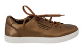 Sneakers casual da uomo in pelle oro - Dolce & Gabbana - EU45 / US12